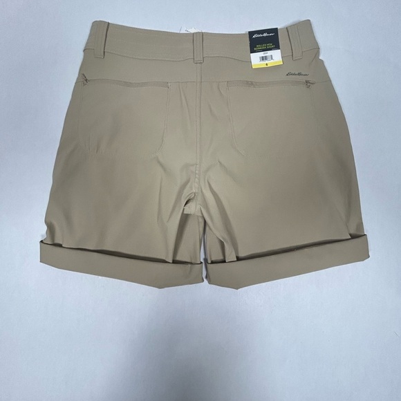 Eddie Bauer Women's Tan Rolled Hem Bermuda Shorts - Picture 2 of 11